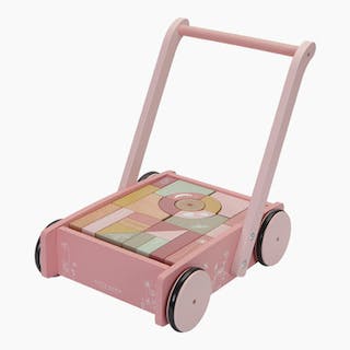 Block Trolley Flowers - Pink